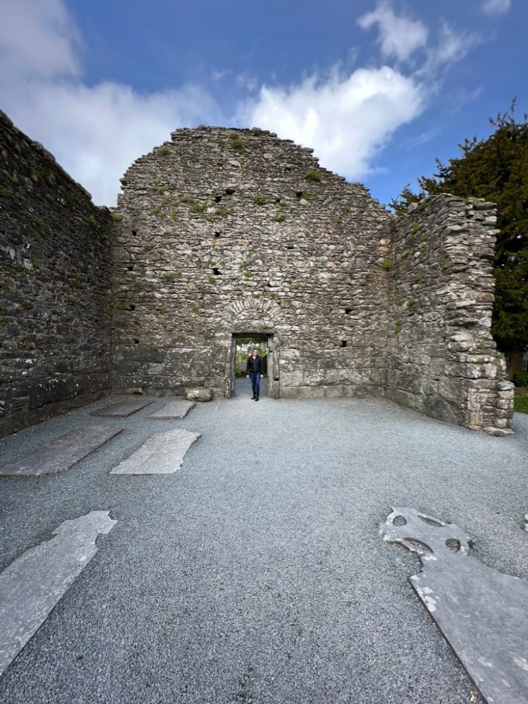 Glendalough Cathedral ruins in Glendalough, Ireland